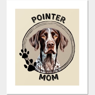 German Shorthaired Pointer Mom Dog Breed Portrait Posters and Art